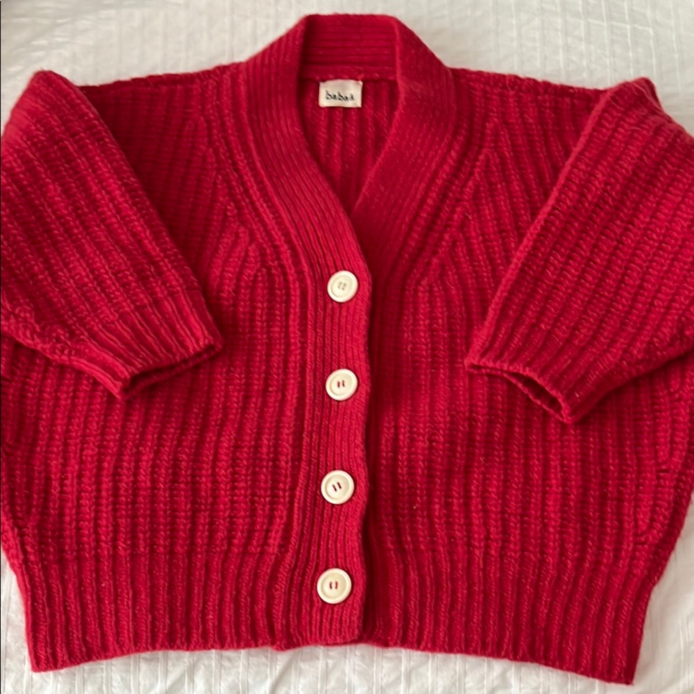 Babaa Cardigan no 19 Mini in Ruby Felted Wool